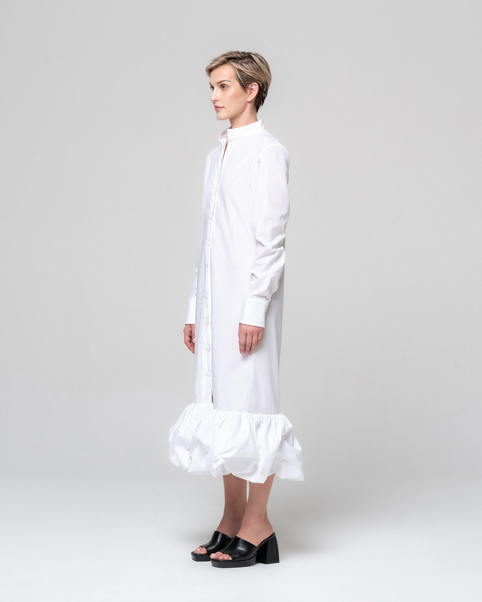 SOLA WHITE SHIRT DRESS - RONI HELOU