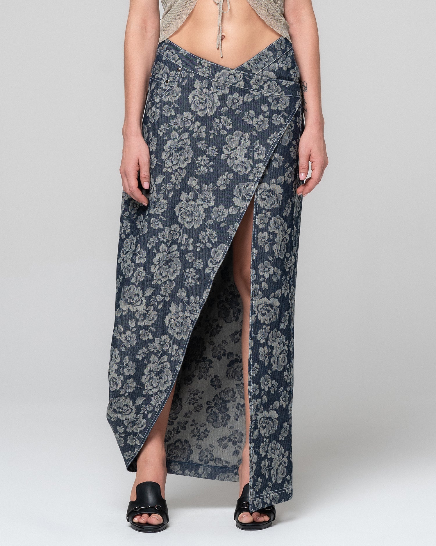 【9月まで販売】 Juemi Hain Jacquard Wrap Skirt WAMA JACQUARD WRAP SKIRT – RONI HELOU